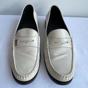 YSL cream loafers